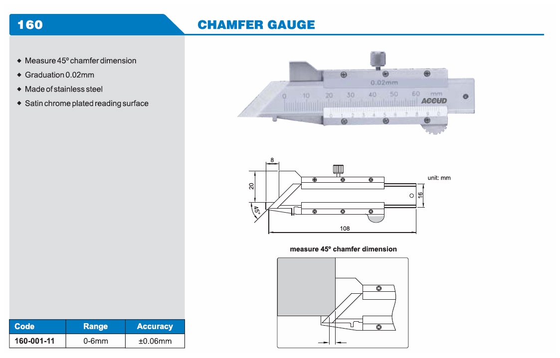 Chamfer Gauge