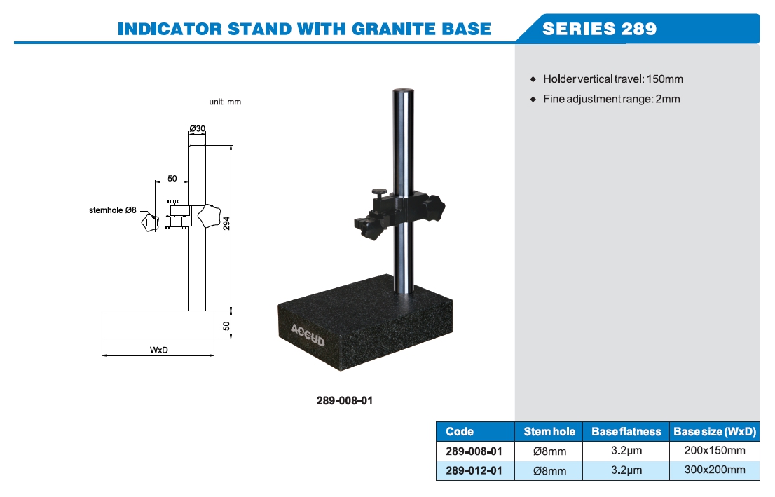 Indicator Stand With Granite Base