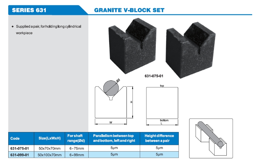 Granite V-Block Set