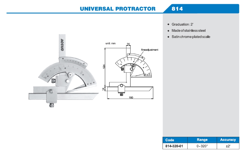 Universal Protractor 814