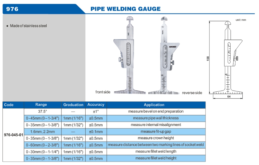 Pipe Welding Gauge