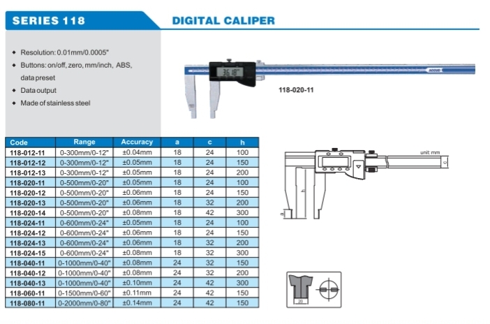 Digital Caliper up to 2m 