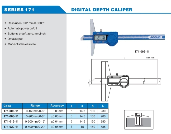 Digital Depth Caliper