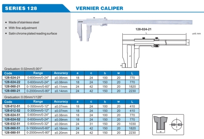 Vernier Caliper up to 2m